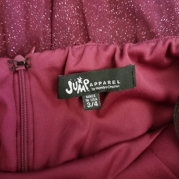 ❤️ Jump Apparel glitter strapless plum berry bubble dress - Picture 4 of 9